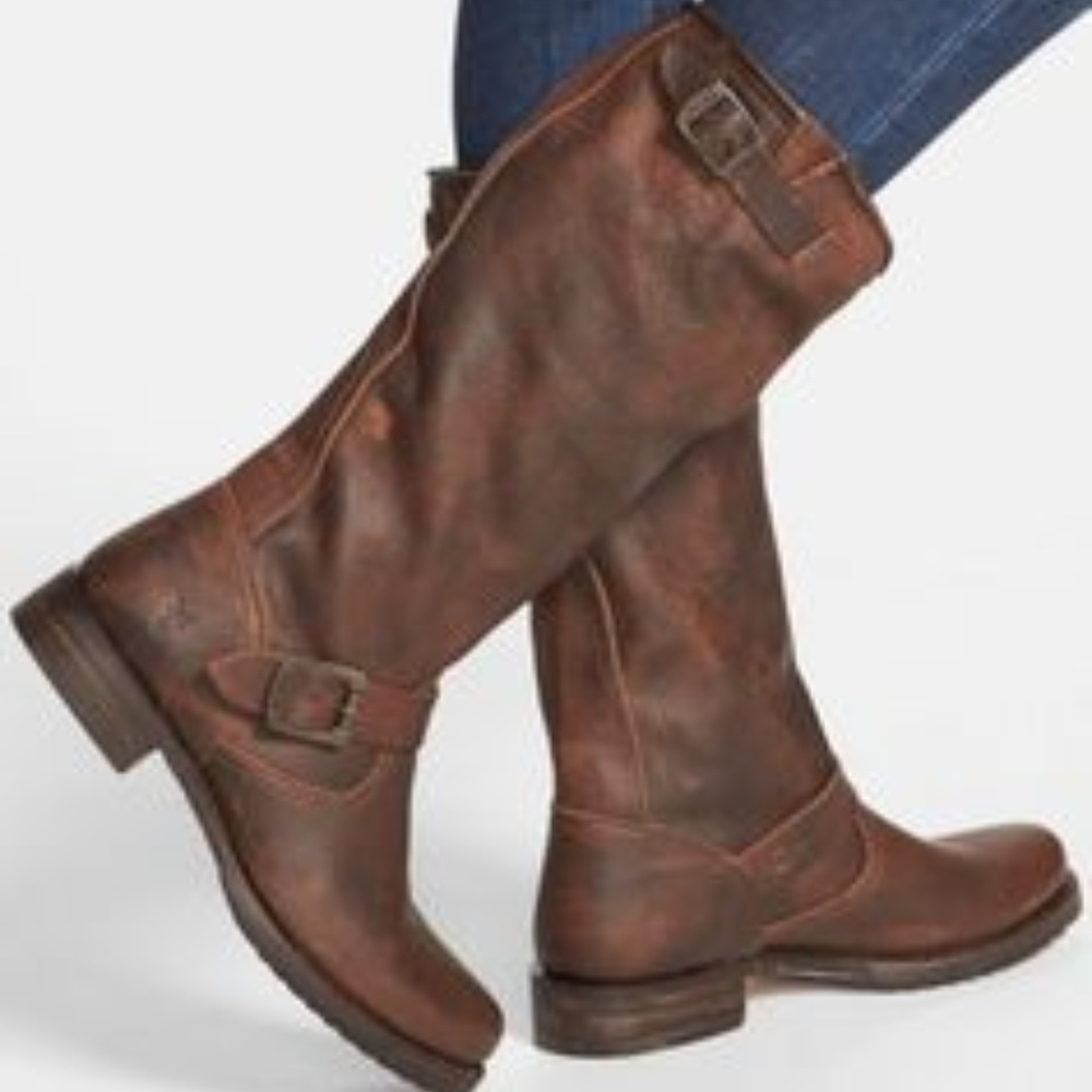 Frye Veronica Slouch Riding Boot Brown